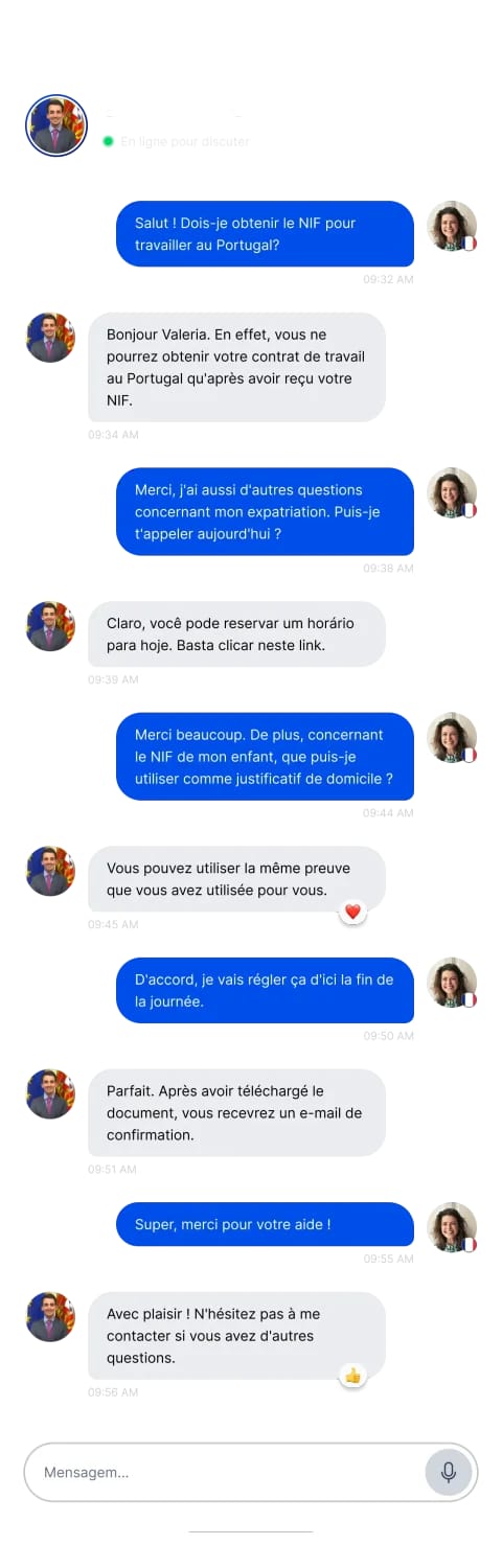 Conversation de support 