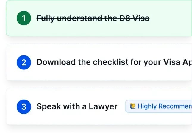 Visa process steps