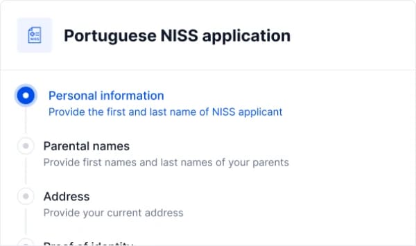 Portuguese NISS application