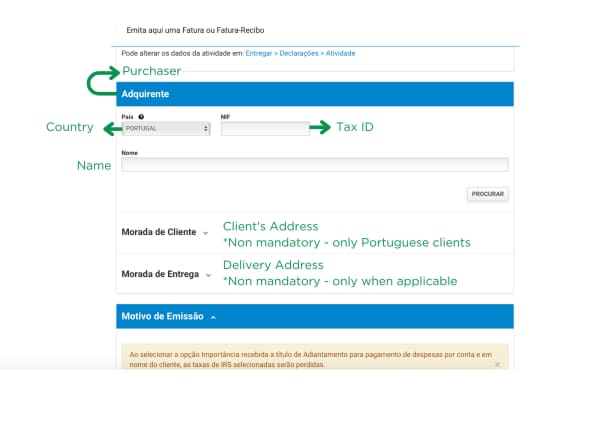 recibo verde del cliente