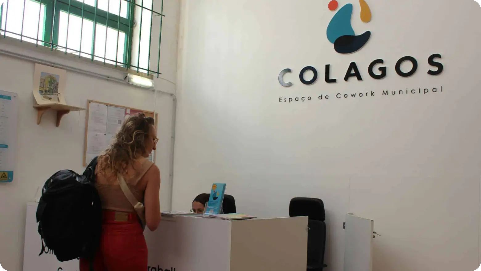 Reception of CoLagos, the municipal coworking space of Lagos