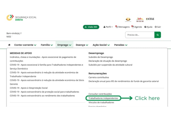 menu déroulant emploi