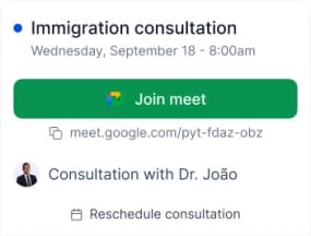 Google Meetを利用した移民相談
