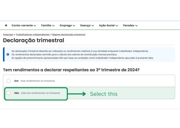 reçus verts sans revenu