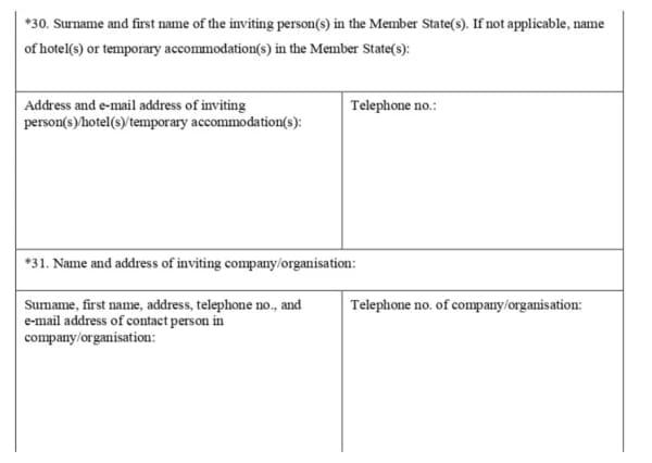 Portuguese visa application form step 9