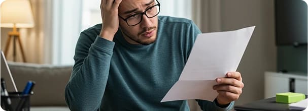 Person handling papers