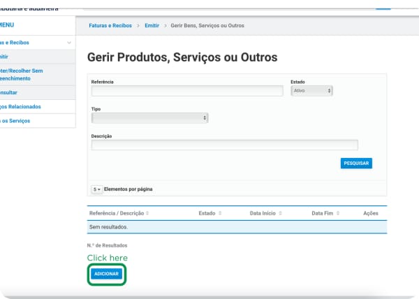 gestión de servicios recibos verdes