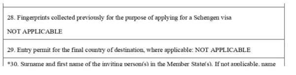 Portuguese visa application form step 8