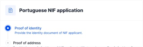 Заявка на португальский NIF