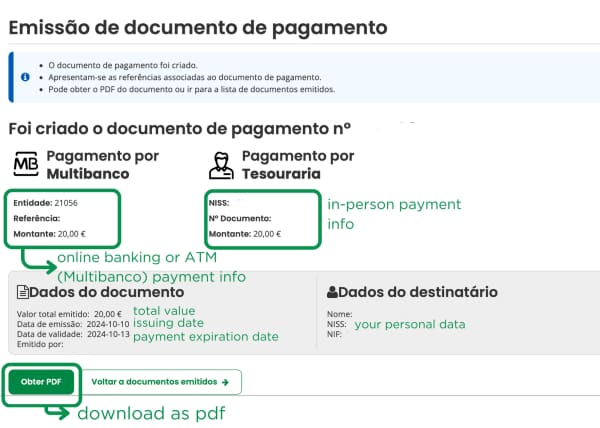informations sur le paiement de la sécurité sociale